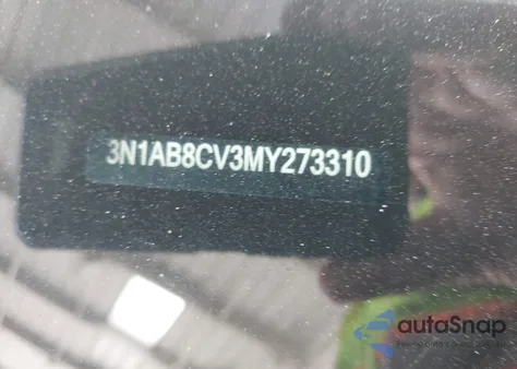 2021 Nissan Sentra Sv Xtronic Cvt из США, поврежденный, VIN 3N1AB8CV3MY273310